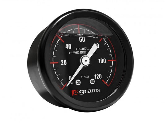 Grams Fuel Pressure Gauge - 120psi Black Face