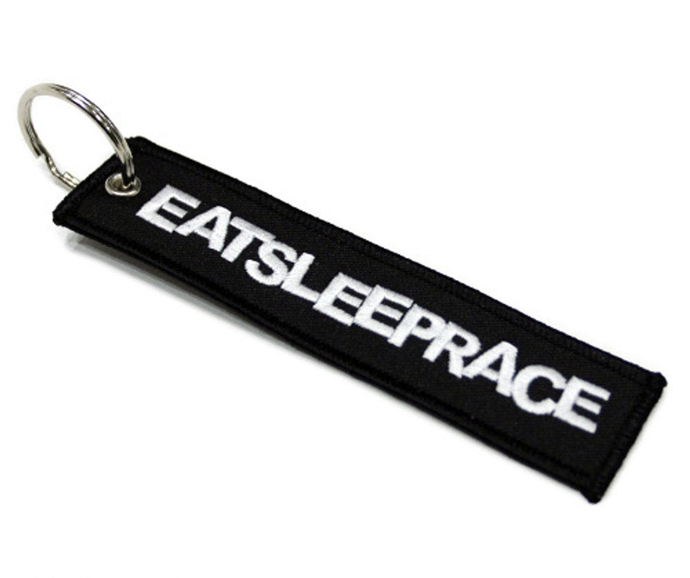 EatSleepRace Embroidered Keychain