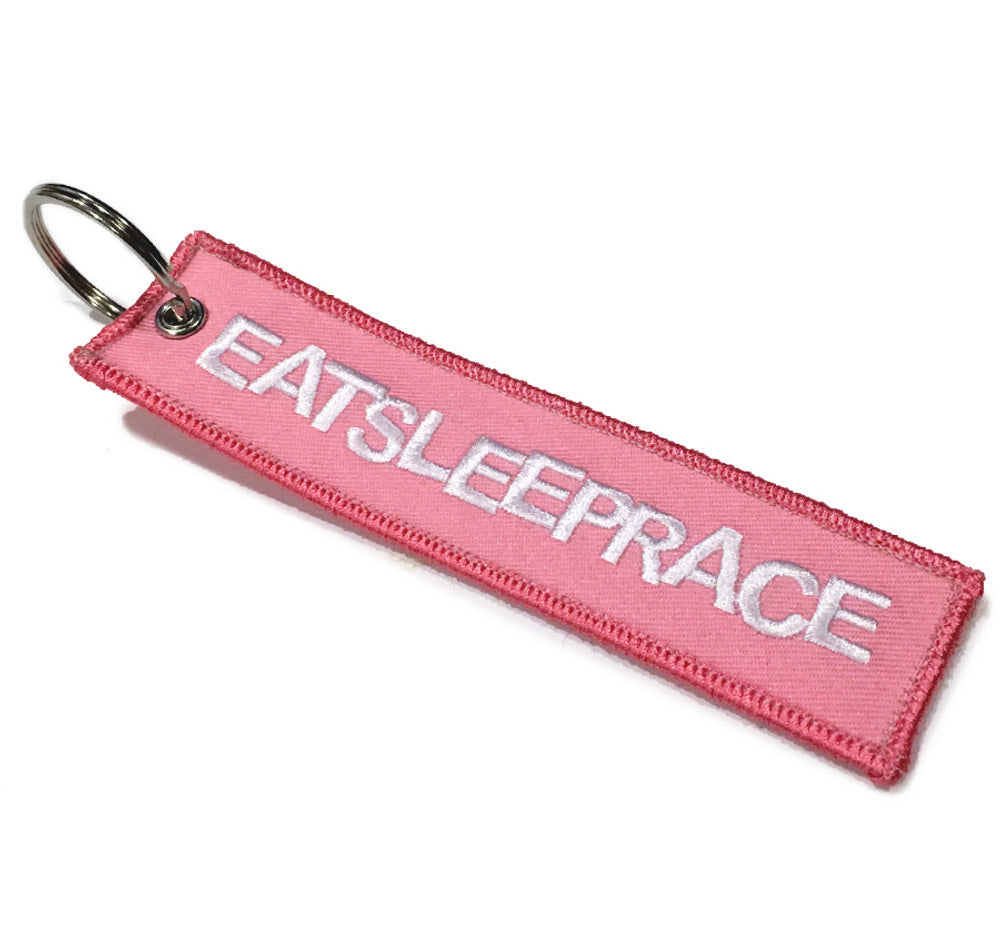 EatSleepRace Embroidered Keychain
