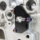 Engine | SpeedFactory Billet Aluminum B Series VTEC Block Off Plate - Black w/ - BURNT Titanium Mounting Hardware | SF-02-024-TB